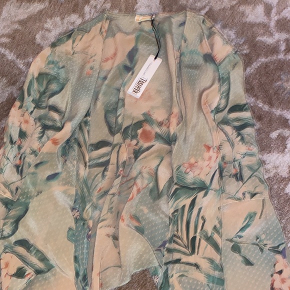 Tianello "Tonga Island" Print Washable Silk "Yuriko" Kimono - Picture 4 of 7